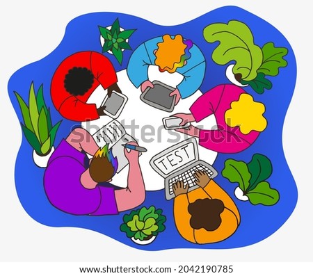 LGBTQ Students in classes. Can be used for the design of greeting cards, invitations, posters, banners, packaging, web, print, cloth texture or wallpaper. Vector illustration.