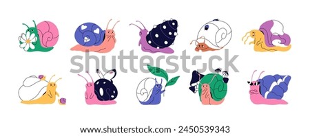 Similar – Image, Stock Photo Snail house pattern.