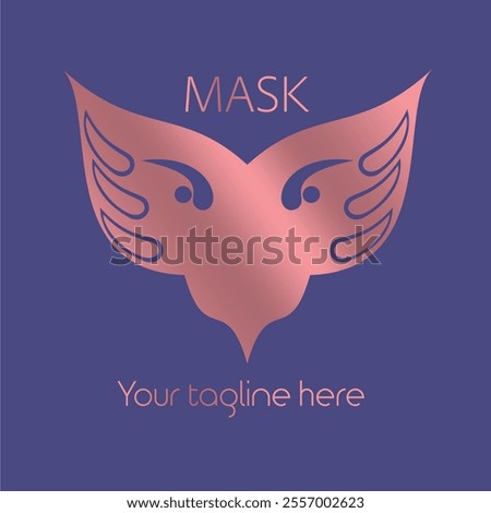 Logo mask lace Italian Commedia dell'arte