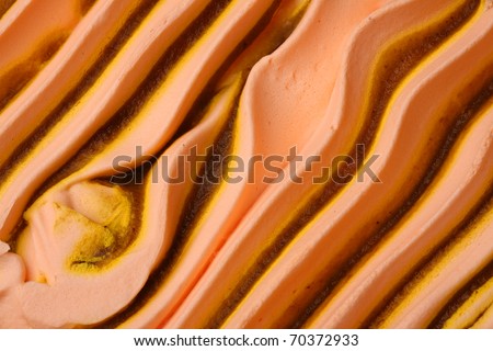 Ice-cream texture: mango, passion fruit. Appetizing ice-cream background