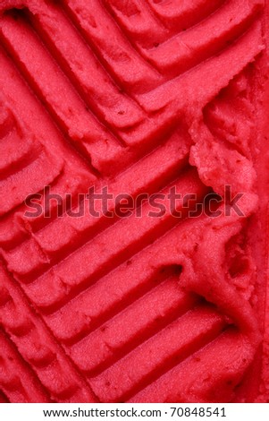 Ice-cream texture: strawberry, raspberries. Appetizing ice-cream background
