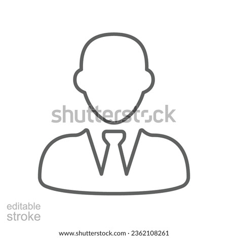 admin business icon, businessman. business people. Male avatar profile pictures. Man in suit for your web site design, logo, app UI. outline style vector illustration design on white background EPS 10