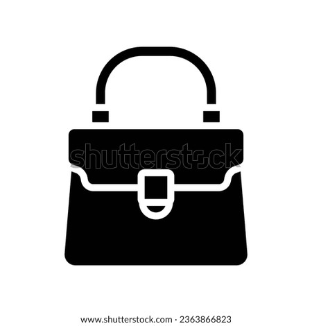 handbag icon, Simple filled woman bag accessory. handle, female Fashion bag. Women Bag purse, Baguette And Ladies Bucket. Solid style vector illustration design on white background. EPS 10