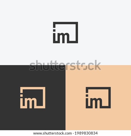 im and im letter logo Stok fotoğraf © 