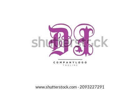 Alphabet letters Initials Monogram logo DI, DI INITIAL, DI letter Stock fotó © 