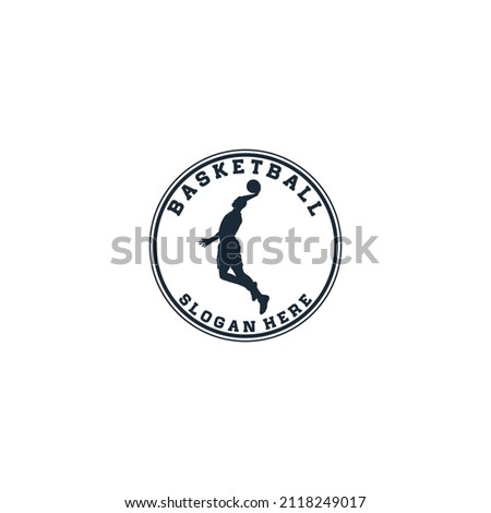 basketball logo template in white background