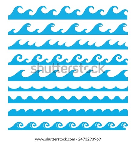 water waves vector water move river sea wavy vector illustration