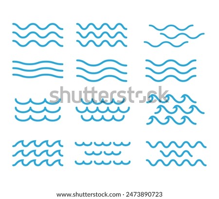 wave water outline concept vector illustration
