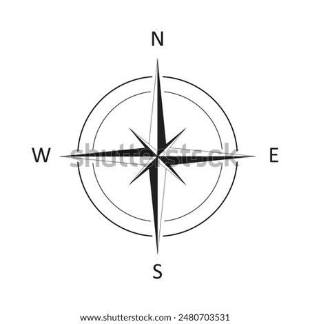 compass map exploration vector logo icon isolated white background