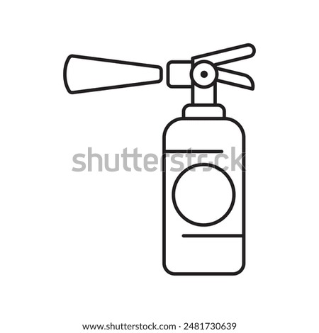 fire extinguisher icon outline style vector illustration