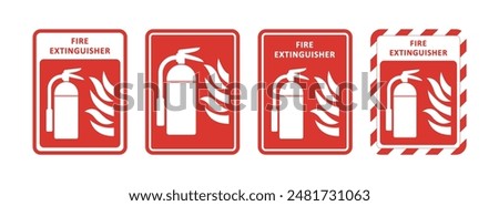 fire extinguisher sign vector illustration