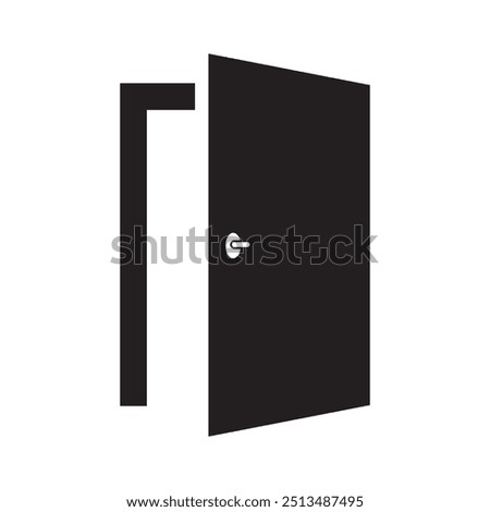 opened door icon logo symbol vector design illustration