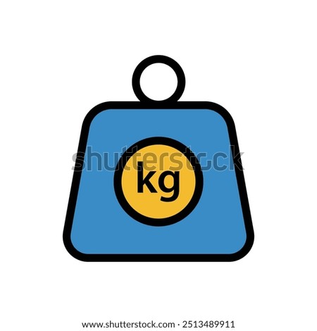 weight kg flat design icon logo symbol vector design illustration