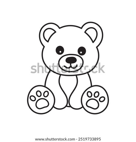 teddy bear outline vector design illustration 