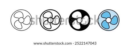 set of fan icon vector design illustration isolated white background