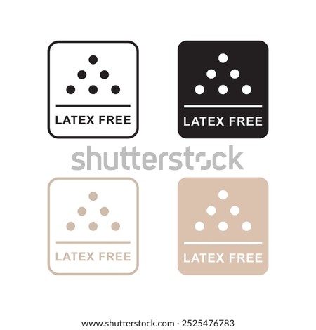 set of latex free icon graphic design illustration isolated white background