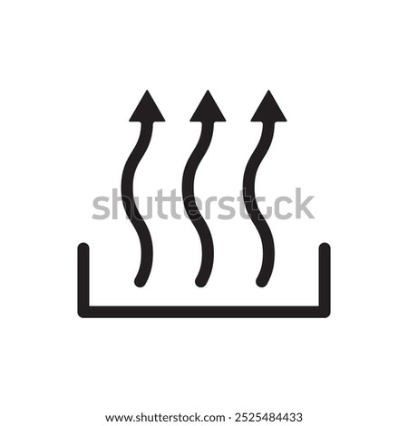 heat icon three arrow up graphic design illustration 