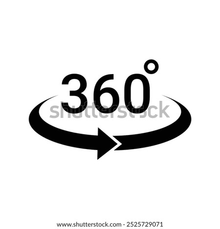 360 degree icon vector design illustration isolated background