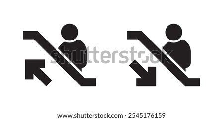 escalator up sign icon logo vector design illustration isolated background 