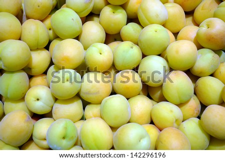 Background from fresh apricots. Nature food