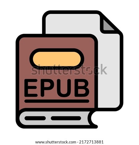 Illustration Vector Graphic of epub file, book read, reader icon