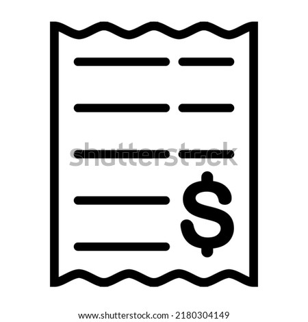 Illustration Vector Graphic of financial reciept, tax report icon