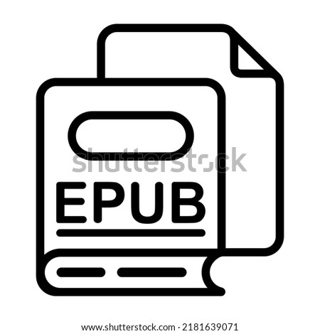 Illustration Vector Graphic of epub file, book read, reader icon