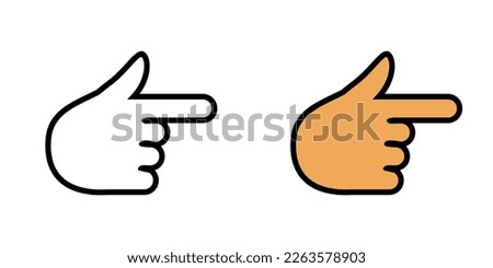 Illustration Vector Graphic of Point, right, hand gestures Icon