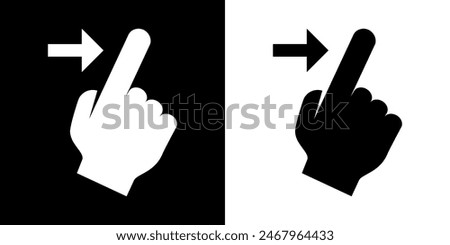 Finger touch icon. Black icon. Click. Finger. Finger Gesture
