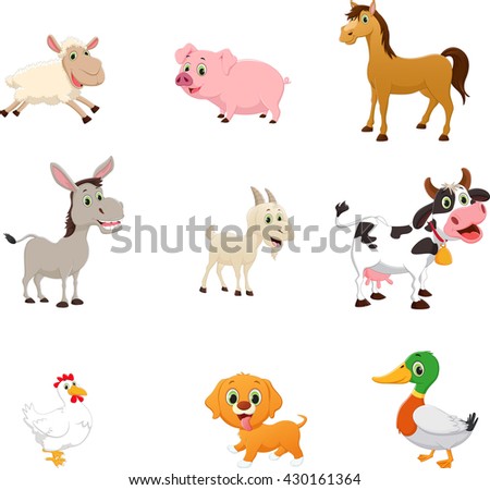 Set Of Farm Animal Cartoon Stock Photo 430161364 : Shutterstock