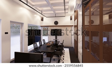 interior design of a meeting room in an office