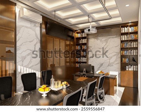 interior design of a meeting room in an office