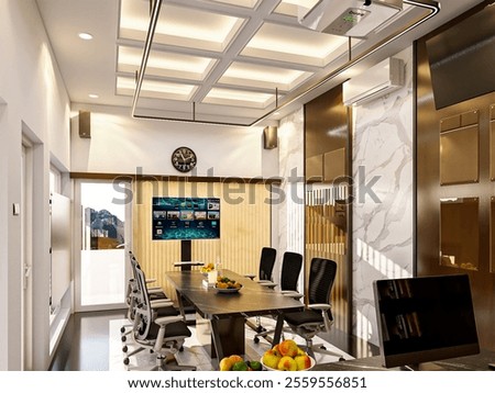 interior design of a meeting room in an office