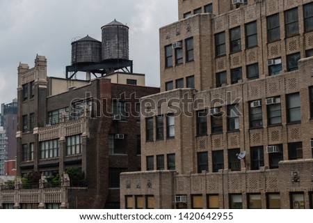 Similar – Image, Stock Photo New York Water Tanks