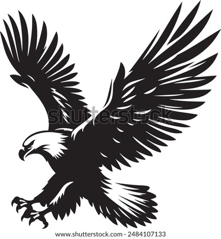 Eagle silhouette Vector Art Illustration