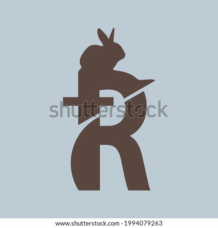 R letter rat logo for your company Stock fotó © 