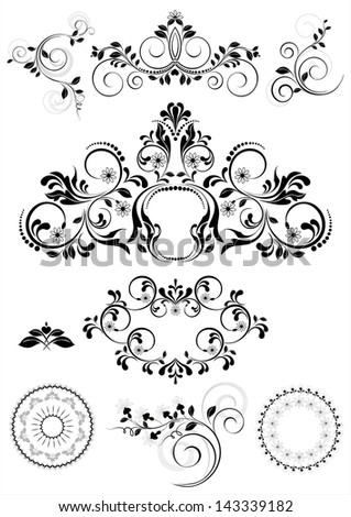 Collection of patterns and round frames