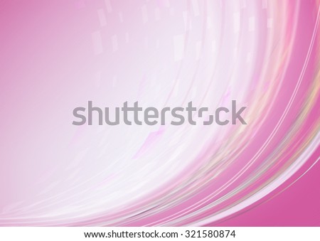 Pink gradient background covered transparent pink rounded rays and white squares