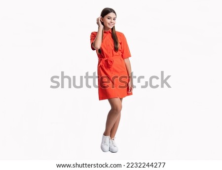 Similar – Image, Stock Photo Teenage girl standing on cliff by the sea