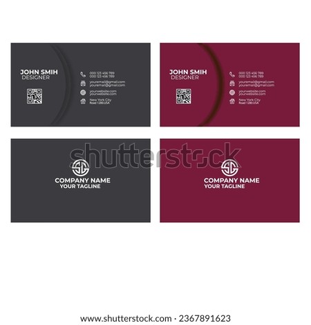  vector corporate business card template design