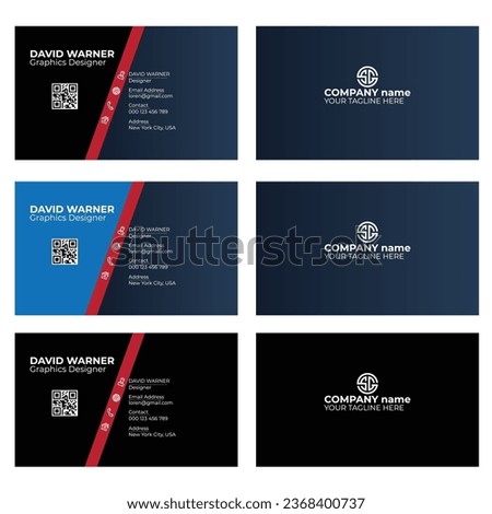 Clean and modern business card design template