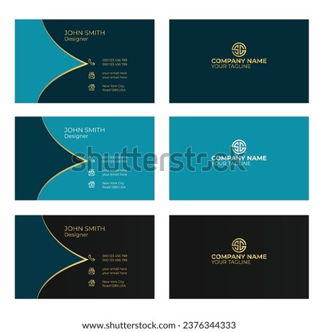 Modern professional corporate business card template design