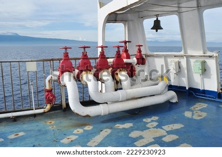 Similar – Image, Stock Photo Backbord eines Containerschiffes mit Lotsenleiter