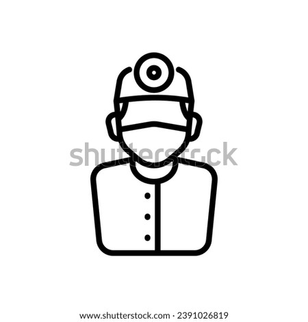 surgeon icon vector in line style