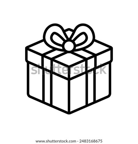 gift icon vector in line style