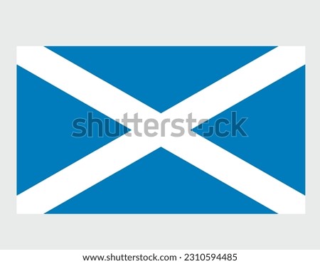 National Scotland flag, official colors and proportion correctly. National Scotland flag. Vector illustration. Scotland flag vector icon, simple, flat design for web or mobile app.