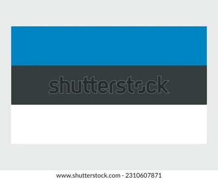 National Esonia flag, official colors and proportion correctly. National Estonia flag. Vector illustration.