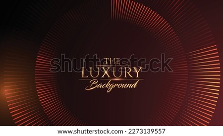 Red and Golden Color Round Ring Circle Award Background. Luxury Background Graphics. Modern Abstract Template. Expensive Analog Time Clock watch. Golden Gradient Tunnel Hud Motion Look Design. 