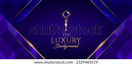 Dark Blue Golden Royal Awards Graphics Background. Lines Growing Elegant Shine Spark. Luxury Premium Corporate Abstract Design Template. Classic Shape Post. Center LED Screen Visual. Lights Fireworks 