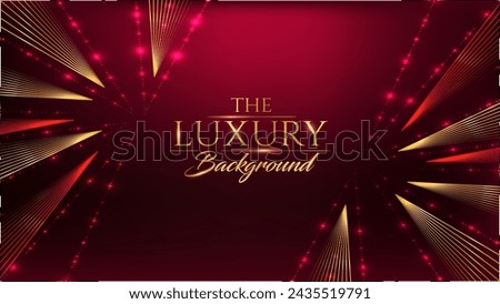 Red and Gold Luxury Background. Modern Classic Premium Design Template. Beautiful Marriage Invitation. Celebration Artwork for Business and Event occasion. Elegant Looking Creative Design Template.